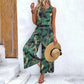 Women's Printed Sleeveless Top & Wide-Leg Pants Set