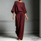 Women's Two-Piece Loose Fit Top and Wide-Leg Pants Set