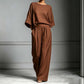 Women's Two-Piece Loose Fit Top and Wide-Leg Pants Set