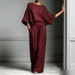 Women's Two-Piece Loose Fit Top and Wide-Leg Pants Set
