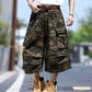 Unisex Wide-Leg Camo Cargo Shorts