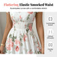 Women's Floral V-Neck Flutter Sleeve Maxi Dress