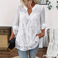 Women's Lace Panel V-Neck Blouse