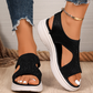 Women's Rhinestone Knit Platform Sandals