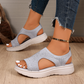 Women's Rhinestone Knit Platform Sandals
