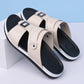 Men's Faux Leather Slip-On Sandals