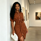 Women's Casual Button-Down Shirt Dress