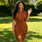 Women's Casual Button-Down Shirt Dress