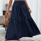 Women's High-Waist Smocked A-Line Maxi Skirt
