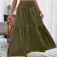 Women's High-Waist Smocked A-Line Maxi Skirt