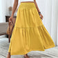 Women's High-Waist Smocked A-Line Maxi Skirt