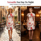 Elegant Floral Ruffle Hemline Dress