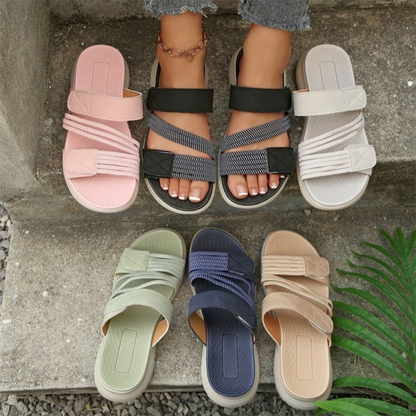 Women's Casual Multi Strap Flat Sandals