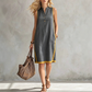 Women's V Neck Sleeveless Loose Dress