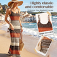 Women's Slim Fit Striped Maxi Dress