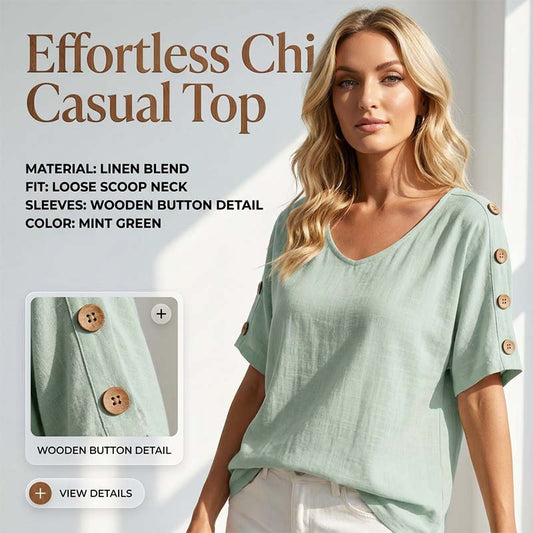 Women's Casual Scoop Neck Top