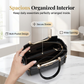 Women's Vintage Glossy Croc-Embossed Handbag