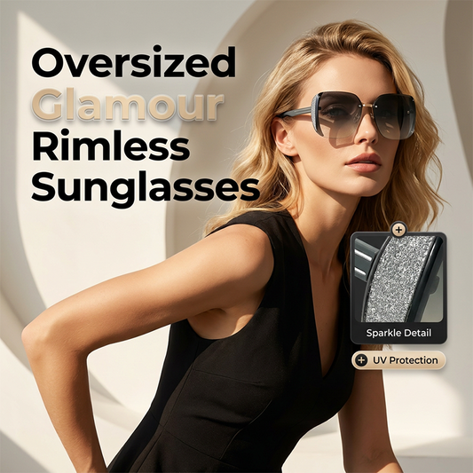 ⏳Ograniczona czasowo zniżka 30%⏰Okulary przeciwsłoneczne kwadratowe bezramowe oversize🕶️🏖️