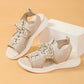 Women's Open-Toe Breathable Knit Wedge Sandals