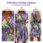 Women's Floral V-Neck Ruffle Hem A-Line Dress
