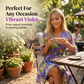 Women's Floral V-Neck Ruffle Hem A-Line Dress