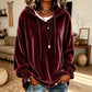 🌸Hot Sale 50% OFF💖Women’s Casual Velvet Hooded Sweatshirt – Luxe Soft Everyday Top