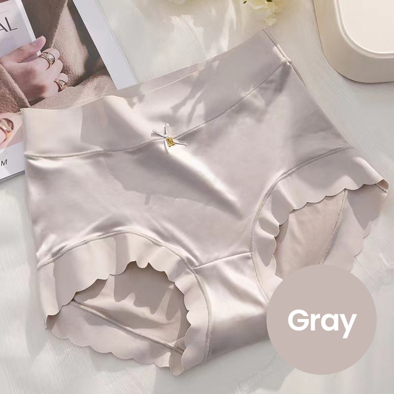 Women's High-Waisted Seamless Satin Ice-Silk Panties (3-Pack & 5-Pack)