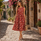 👗✨ Elegancka sukienka midi bez rękawów, klasyczne paski, krój w kształcie litery A, kieszenie — rozmiary od S do 5XL 👗