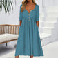 🌸Hot Sale 50% OFF💖Women's V-Neck Button Pleated Dress