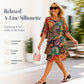 ⌛Limited-Time Offer-Women's Ethnic Print V-Neck Tiered Dress