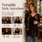 ☀️👚Seasonal Style - V-Neck Velvet Blouse with Long Sleeves – Cozy Warmth & Sophisticated Shine for Cooler Days
