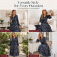 Women's Floral V-Neck Smocked Waist Ruffle Dress