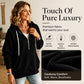 Women's Corduroy Half-Zip Hooded Sweatshirt
