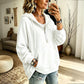 Women's Corduroy Half-Zip Hooded Sweatshirt