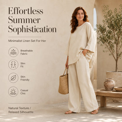🌾✨Zestaw 2-częściowy dla kobiet w stylu casual z mieszanki bawełny – lekki, oddychający, uniwersalny | 9 kolorów | rozmiary S–3XL🌞| Komplet 2-częściowy na co dzień -49%