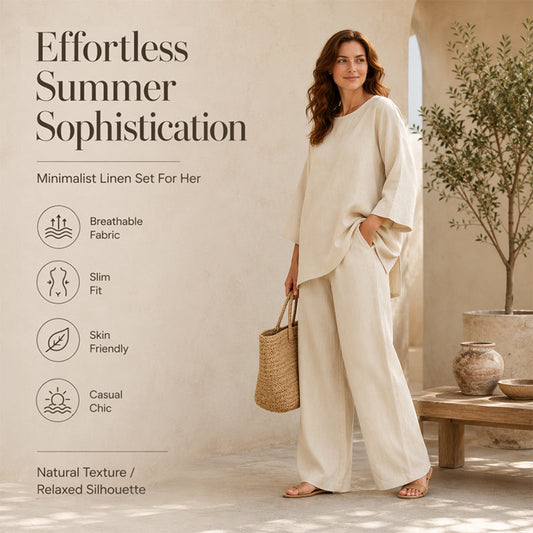 🌾✨Zestaw 2-częściowy dla kobiet w stylu casual z mieszanki bawełny – lekki, oddychający, uniwersalny | 9 kolorów | rozmiary S–3XL🌞| Komplet 2-częściowy na co dzień -49%