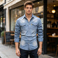 Men's Casual Long Sleeve Denim Shirt