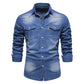 Men's Casual Long Sleeve Denim Shirt