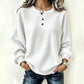 🔥49% ZNIŻKI! Damska Casual Bluza z Dzianiny Wafelkowej
