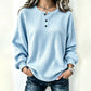 🔥49% ZNIŻKI! Damska Casual Bluza z Dzianiny Wafelkowej