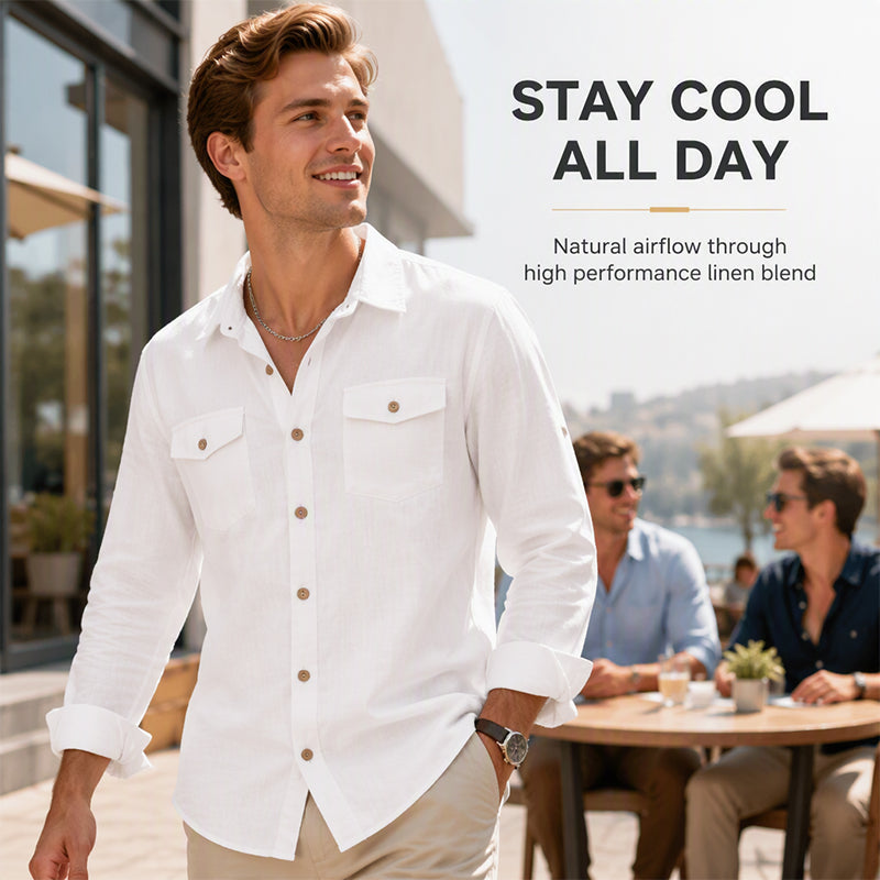 Men's Casual Classic Long Sleeve Shirt