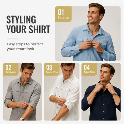Men's Casual Classic Long Sleeve Shirt