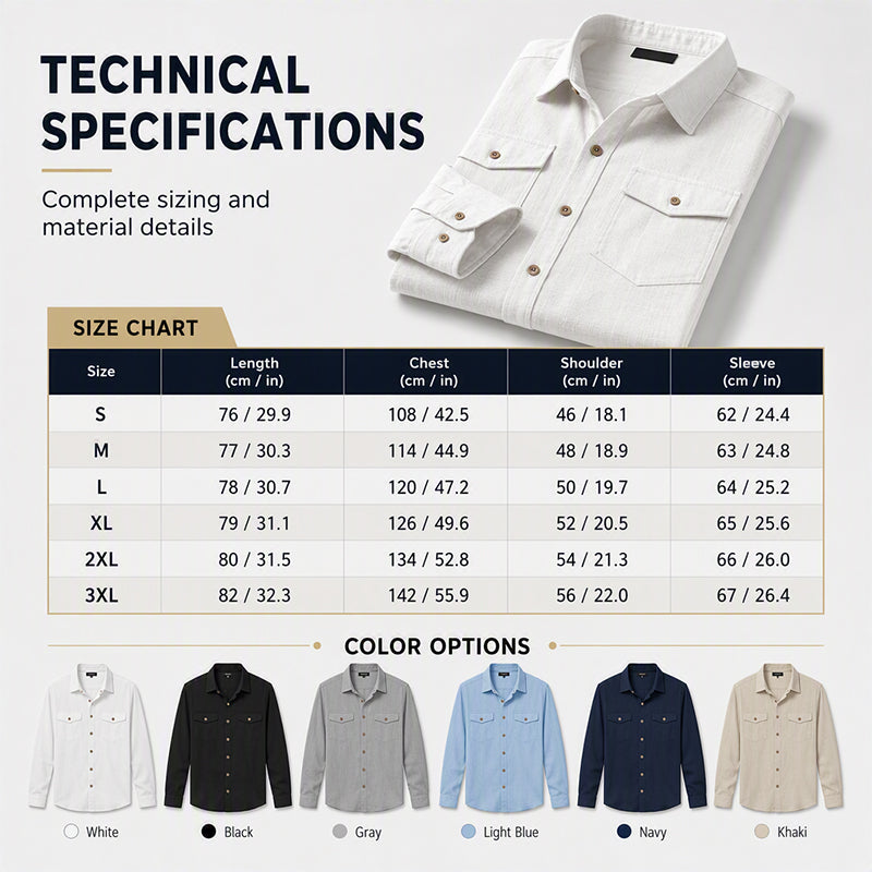 Men's Casual Classic Long Sleeve Shirt