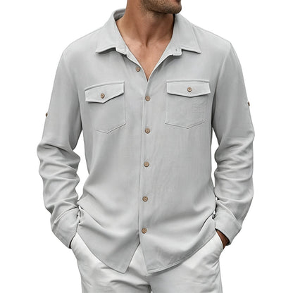 Men's Casual Classic Long Sleeve Shirt
