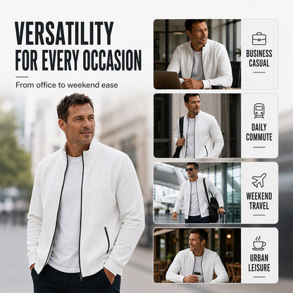 Men's Casual Quilted Stand Collar Jacket