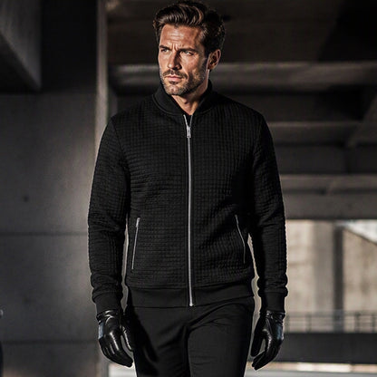 Men's Casual Quilted Stand Collar Jacket