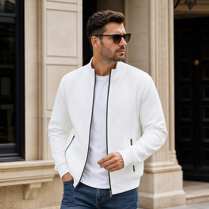 Men's Casual Quilted Stand Collar Jacket
