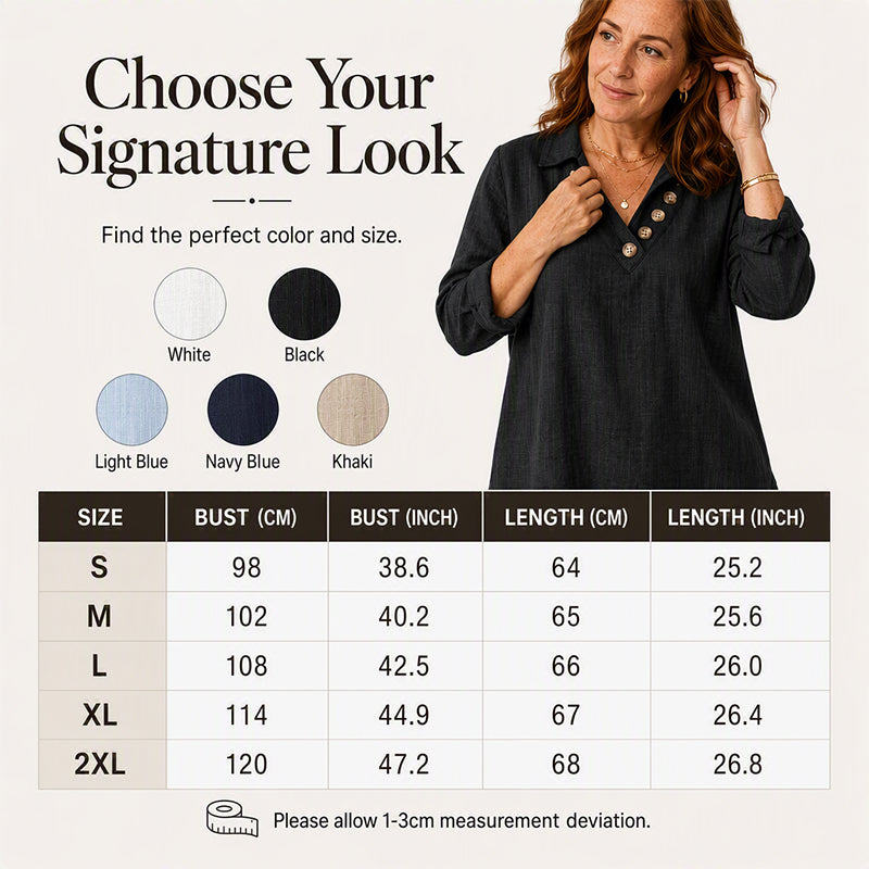 Women's Vintage Long Sleeve V-Neck Top