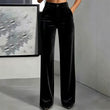 Women's Velvet High-Waist Wide-Leg Pants