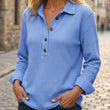 Women's Waffle Knit Long Sleeve Henley Top